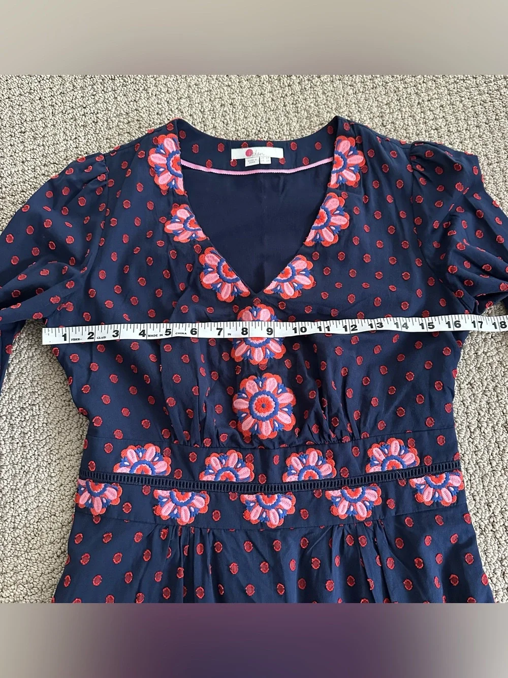 Boden Floral Embroidered Midi Dress